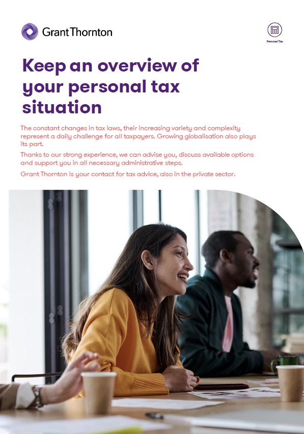 Keep an overview of your personal tax situation